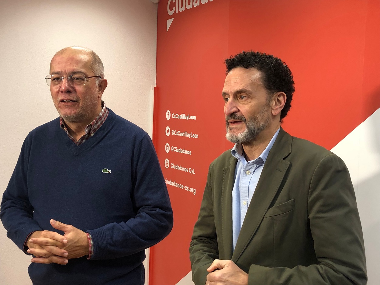 Francisco Igea (izquierda) y Edmundo Bal en la sede de Ciudadanos en Valladolid. F.V.