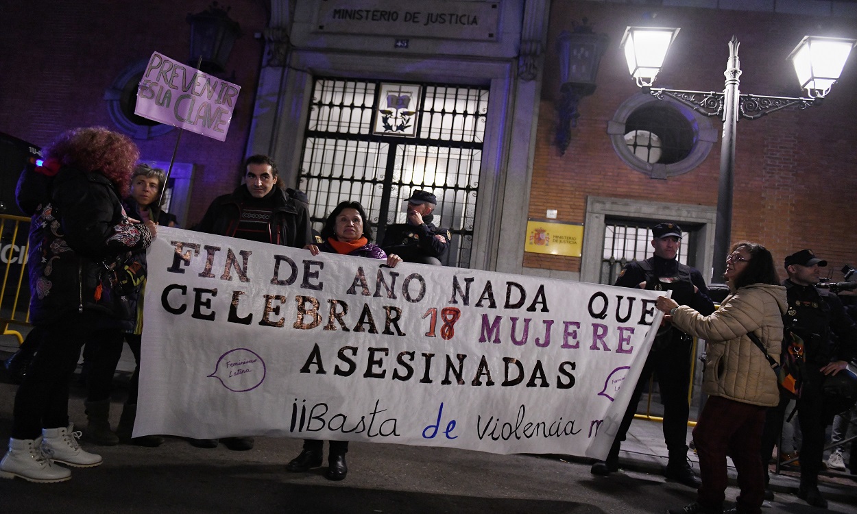 Imagen de la marcha feminista contra la violencia de género. Fin de año 2022. EP