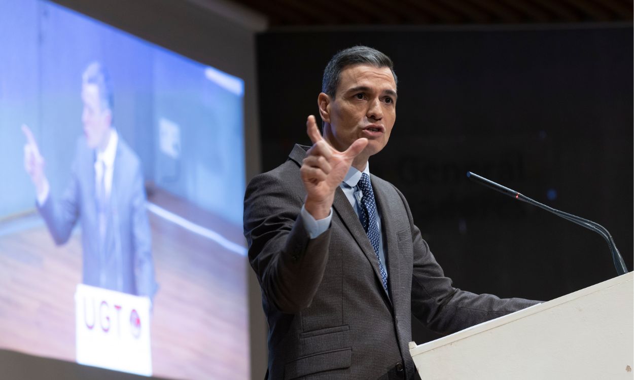 El presidente del Gobierno, Pedro Sánchez en las jornadas confederales de UGT. EP.
