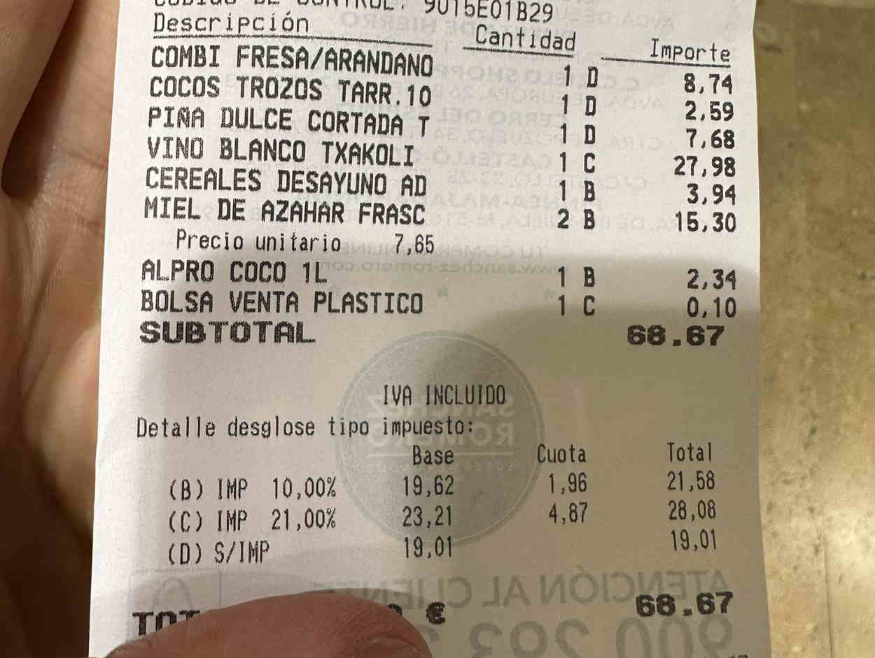 La polémica cuenta de la compra. Javier Sanz