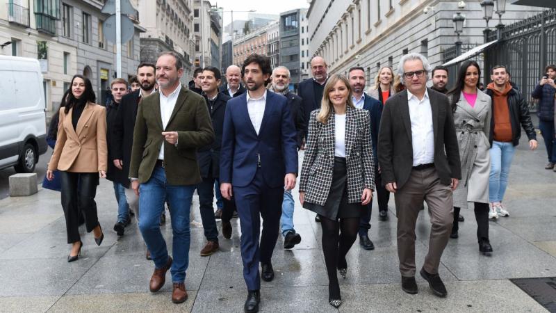 Los miembros de la lista de Ciudadanos conformada por Inés Arrimadas, 'Renace tu partido'. EP.