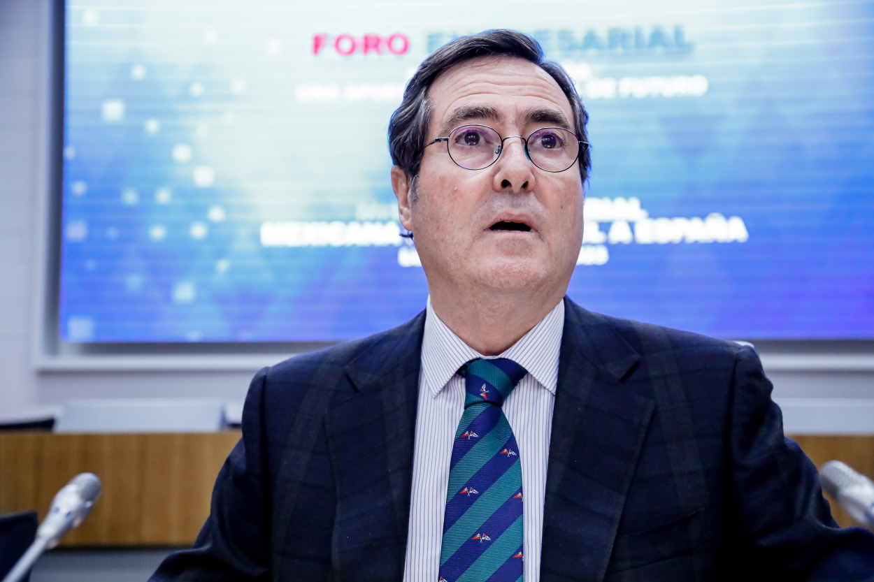 El presidente de CEOE, Antonio Garamendi. EP.