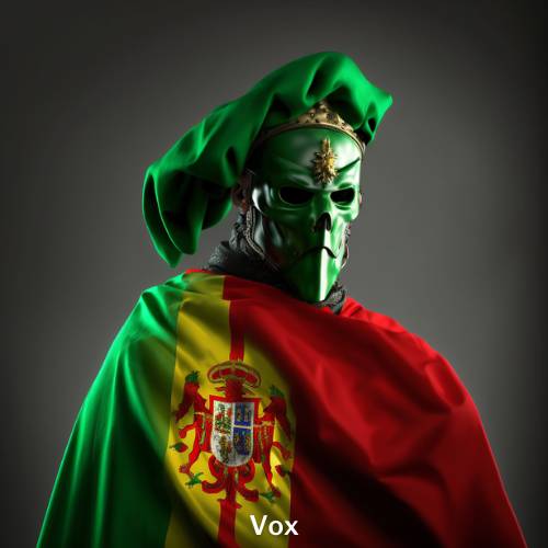 Vox supervillano generado por Inteligencia Artificial
