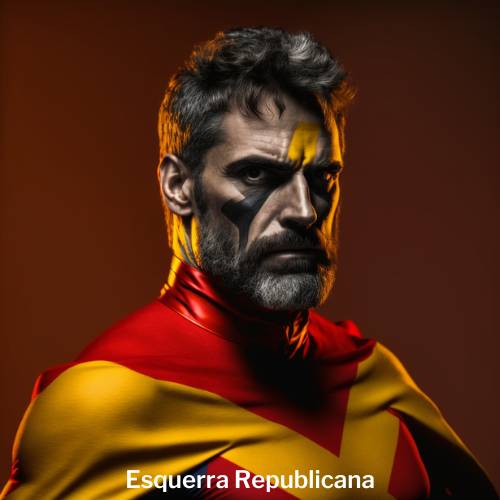 Esquerra Republicana supervillano generado por Inteligencia Artificial