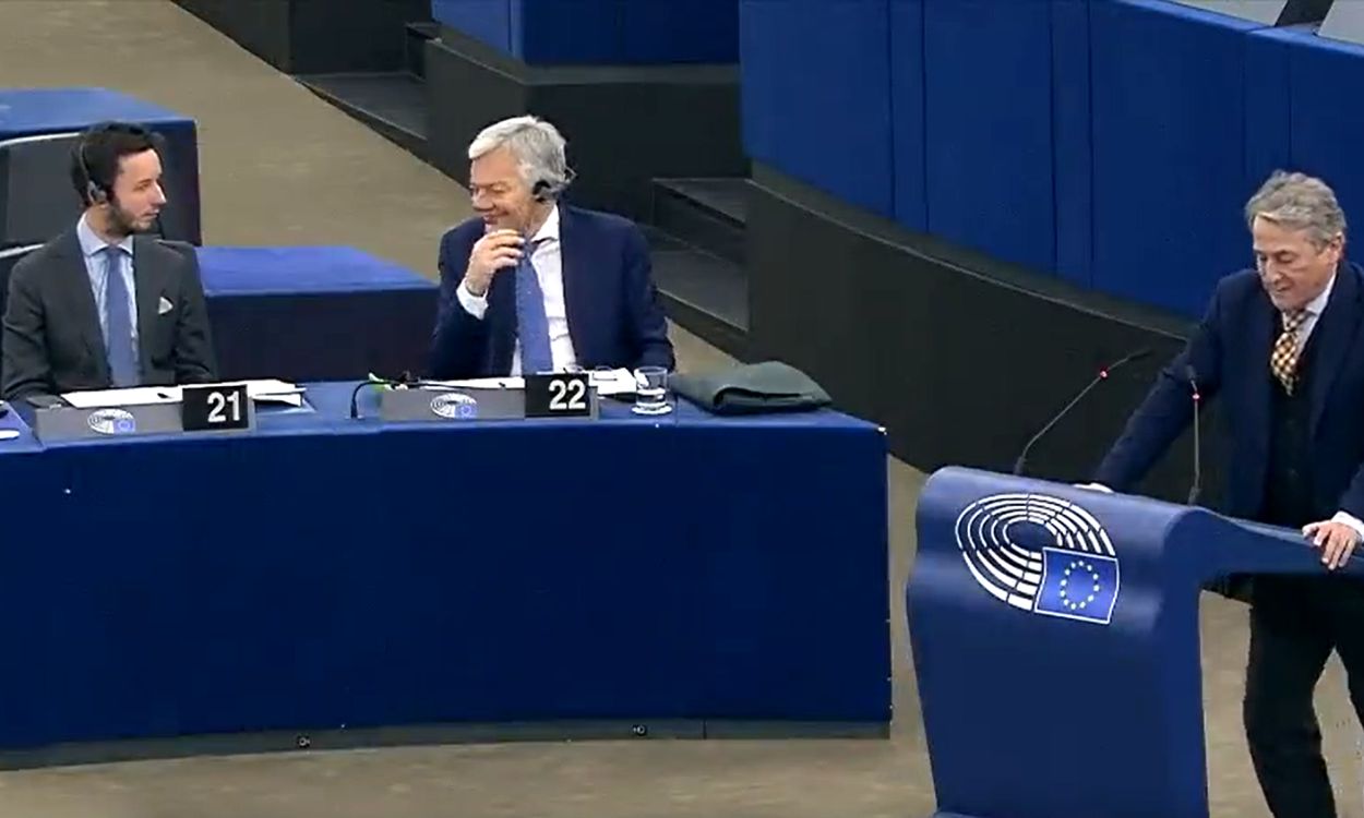 El eurodiputado de Vox Hermann Tertsch en el Parlamento Europeo.