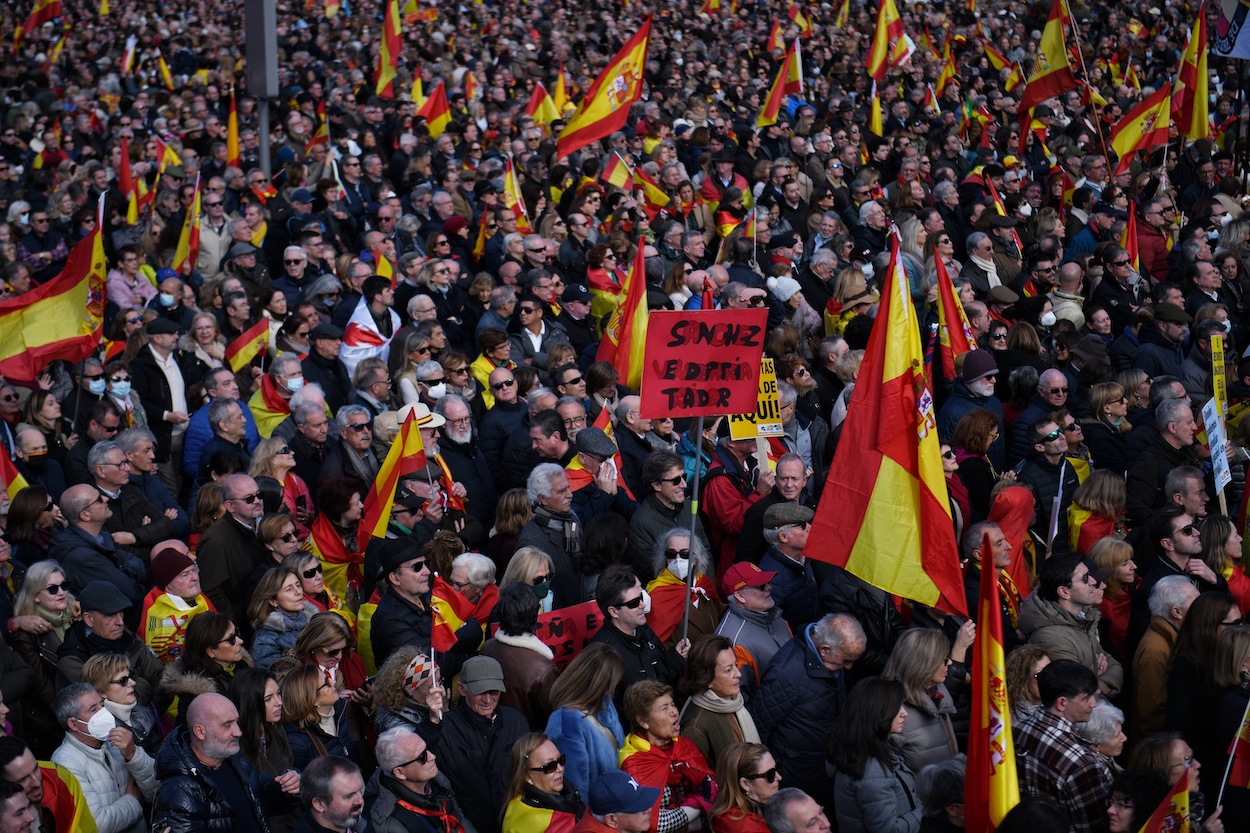 La derecha toma las calles contra el Gobierno de España. EP