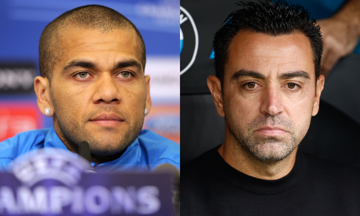 Dani Alves (izquierda) y Xavi Hernández. Elaboración propia / archivo.