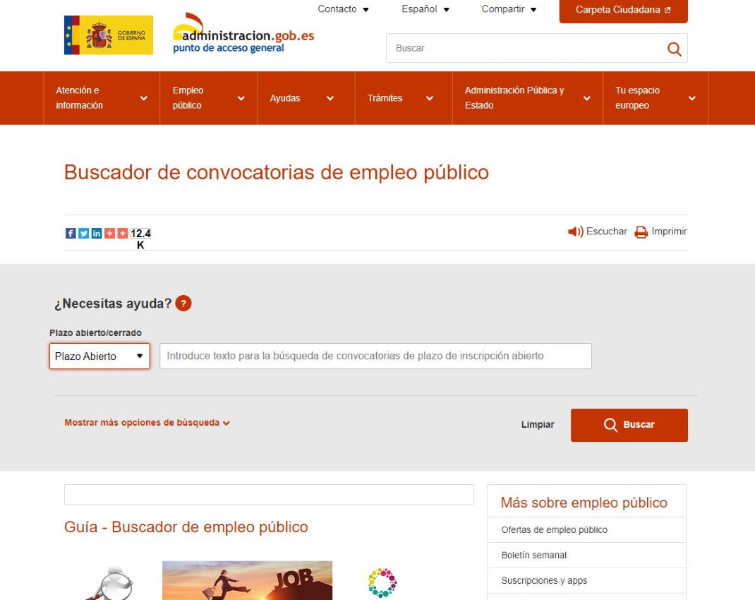 Imagen principal buscador de empleo público