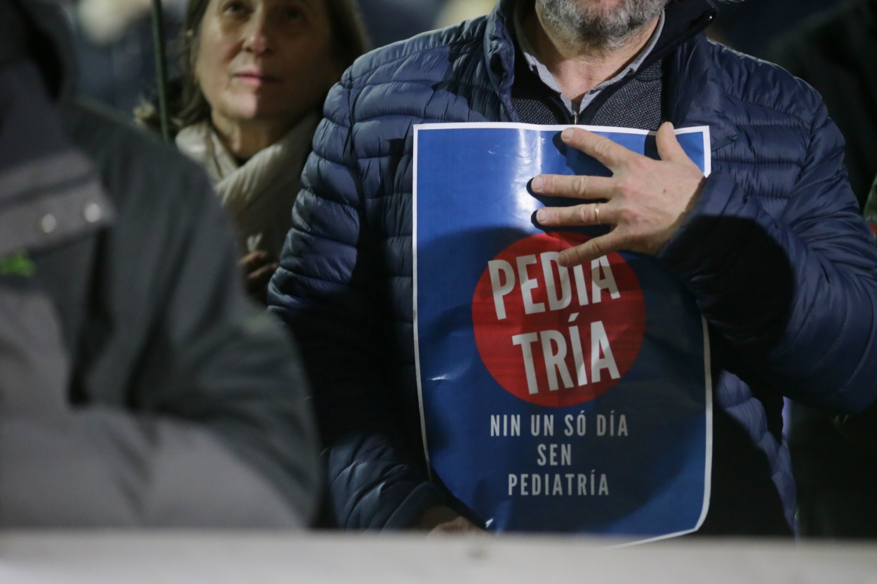 Imagen de una protesta a favor de la sanidad pública celebrada hace tan solo unos días en A Mariña lucense (Foto: Europa Press).