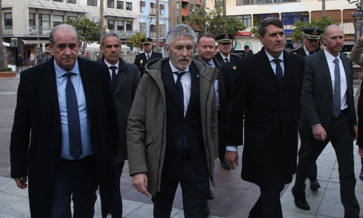El ministro de Interior, Fernando Grande Marlaska, en Algeciras (Cádiz). EP.