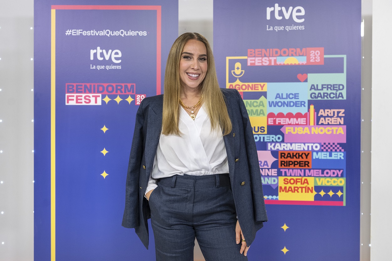 La presentadora del Benidorm Fest, Mónica Naranjo. TVE.