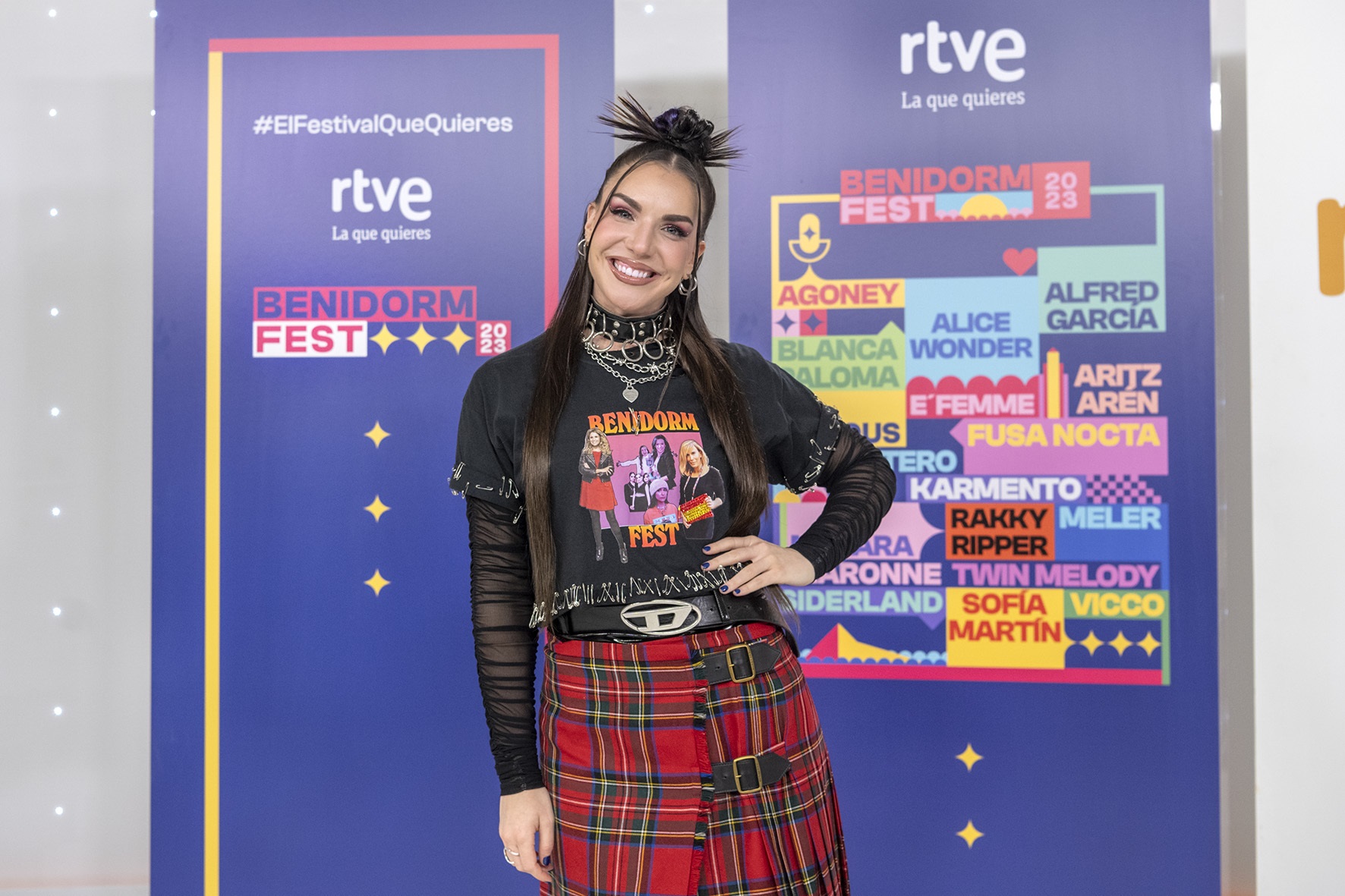 La presentadora del Benidorm Fest, Inés Hernand. TVE.
