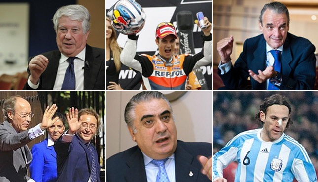 Arturo Fernández, Daniel Pedrosa, Mario Conde, Victorio y Lucchino, Lorenzo Sanz y Gabi Milito Arturo Fernández, Daniel Pedrosa, Mario Conde, Victorio y Lucchino, Lorenzo Sanz y Gabi Milito