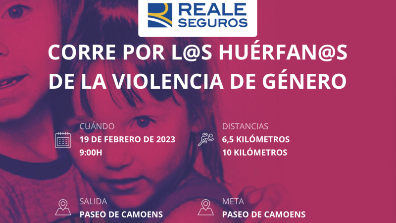 El 19 de febrero  se celebra la carrera a favor de los huérfanos por la Violencia de Género en Madrid 