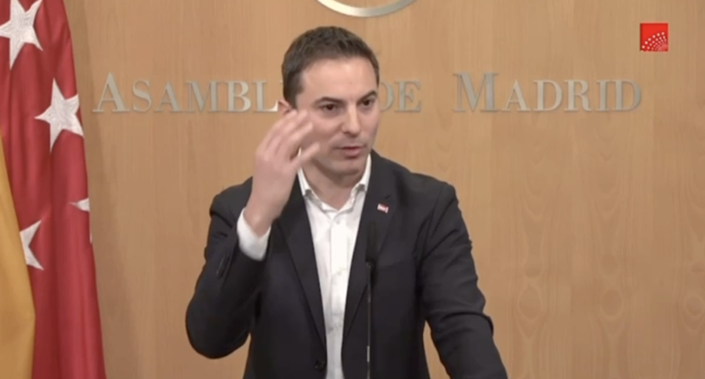 El candidato del PSOE a la Comunidad de Madrid y portavoz socialista en la Asamblea, Juan Lobato. 
