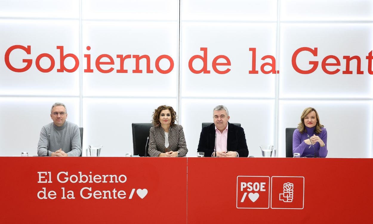 Reunión del Comité Electoral del PSOE en enero de 2023. EP.