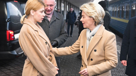 Von der Leyen a su llegada a Kiev. EP