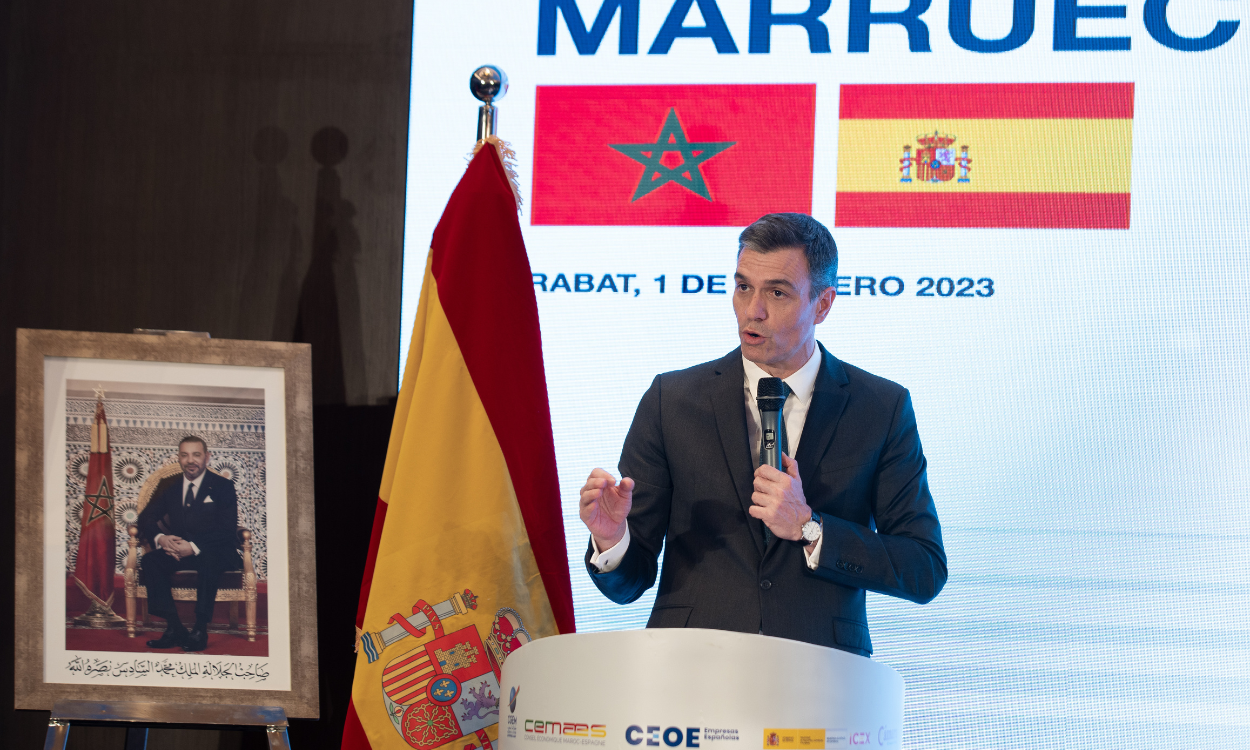 El presidente de Gobierno, Pedro Sánchez, interviene en el acto de clausura del Foro Empresarial España-Marruecos | Europa Press