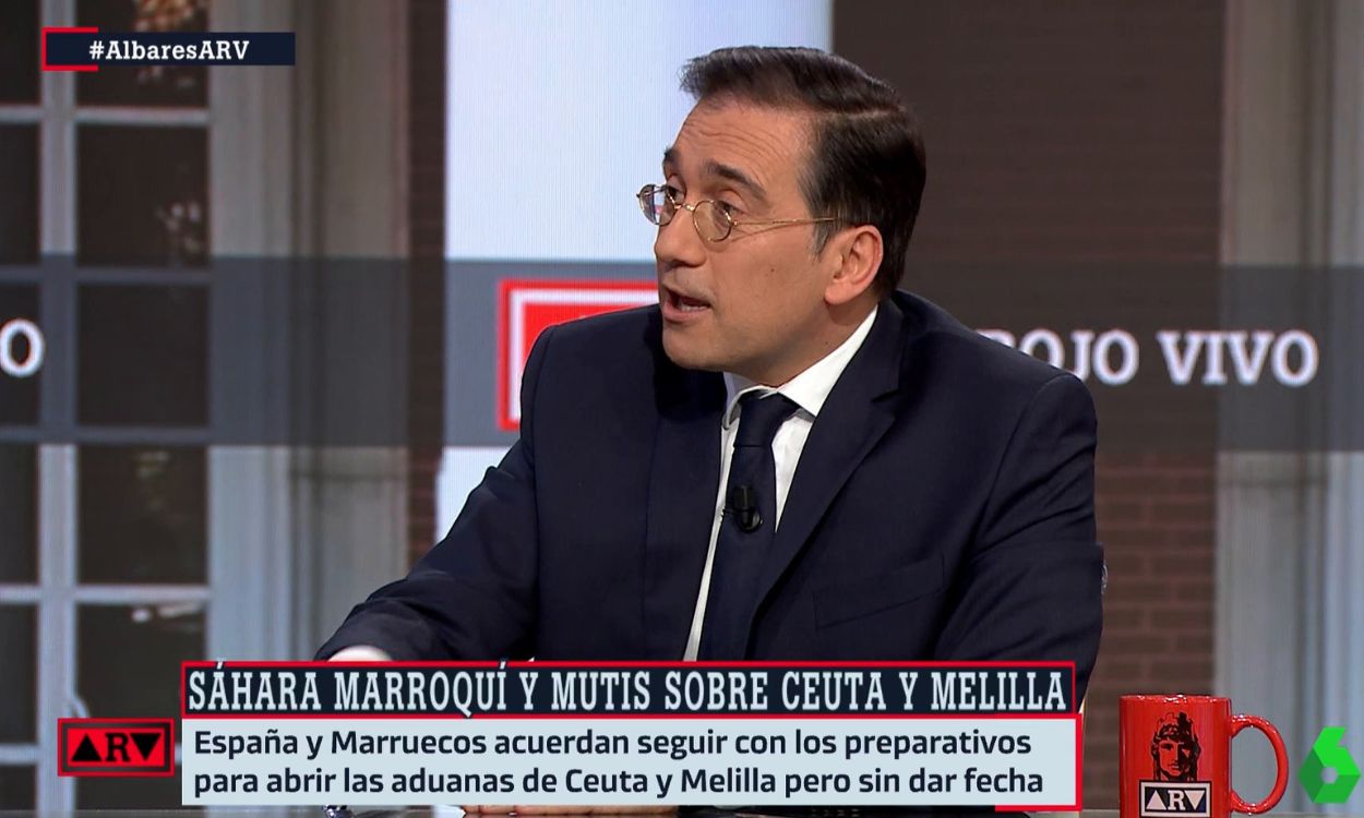 El ministro de Asuntos Exteriores, José Manuel Albares, en 'Al Rojo Vivo'. LaSexta.