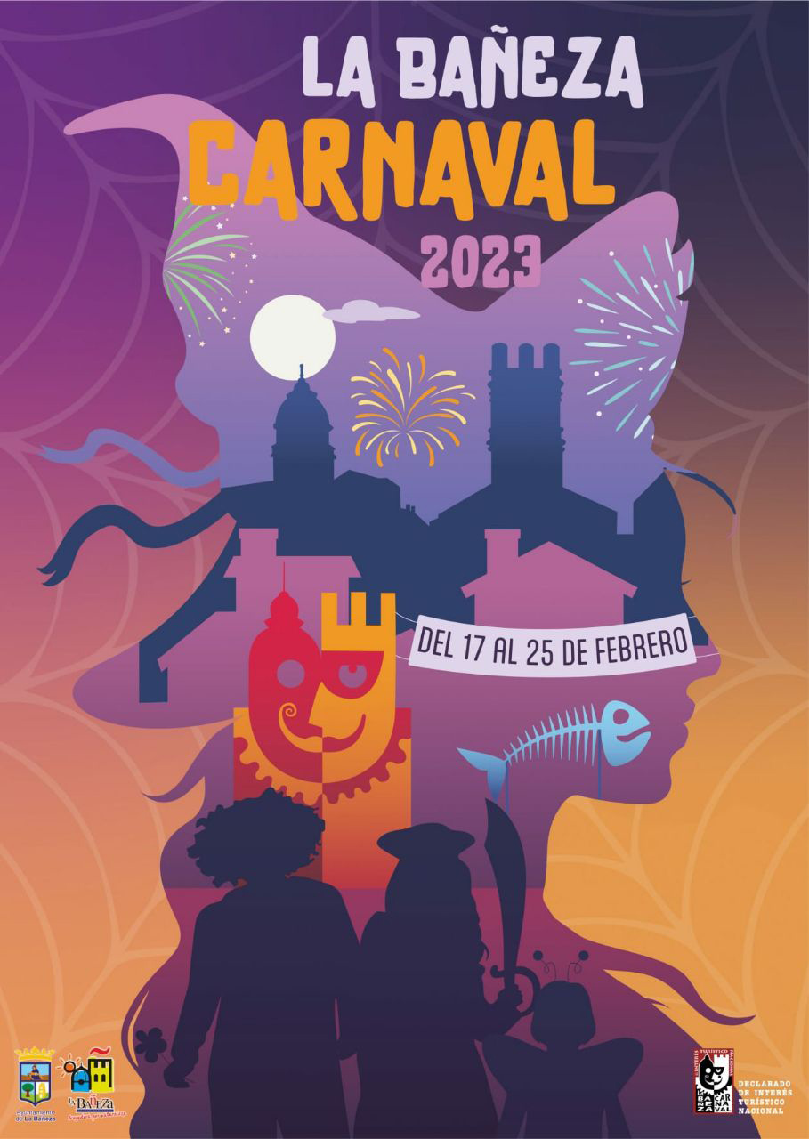 Cartel oficial del Carnaval de La Bañeza 2023. @carnavaldelabaneza