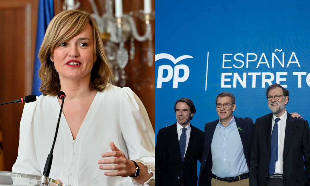 Pilar Alegría, José María Aznar, Alberto Núñez Feijóo y Mariano Rajoy. Elaboración propia