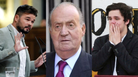 Gabriel Rufián (izquierda), Juan Carlos I y Froilán. Elaboración propia / archivo.
