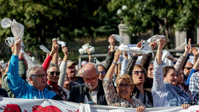 Manifestación en defenas de la sanidad pública en Madrid el pasado 13N. EP