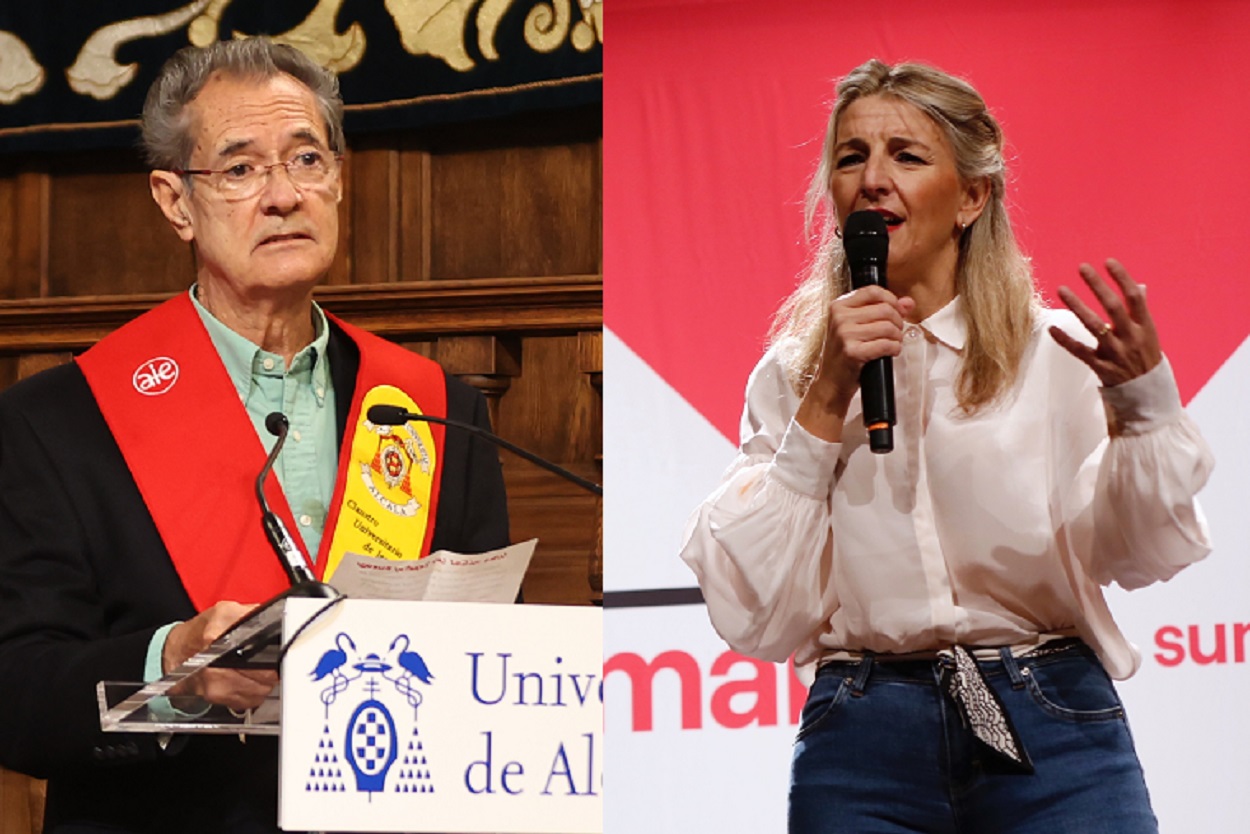 Ramón Arcusa (Dúo Dinámico) y Yolanda Díaz en fotos de archivo. EP