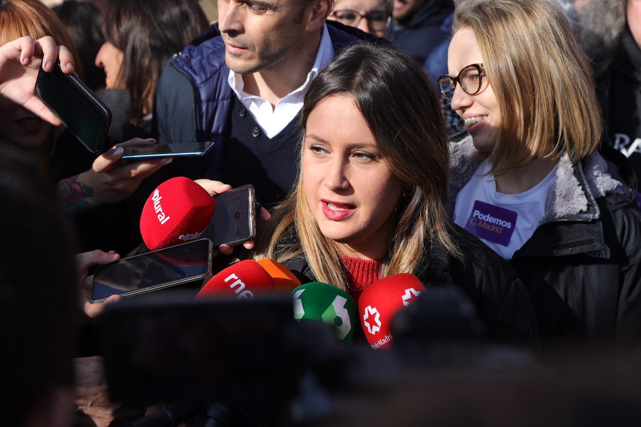 Jacinto y Sotomayor en la manifestación. EP