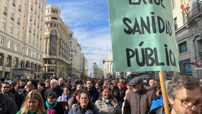 Manifestación sanitaria del 12 de febrero de 2023. ElPlural Manifestación sanitaria del 12 de febrero de 2023. ElPlural