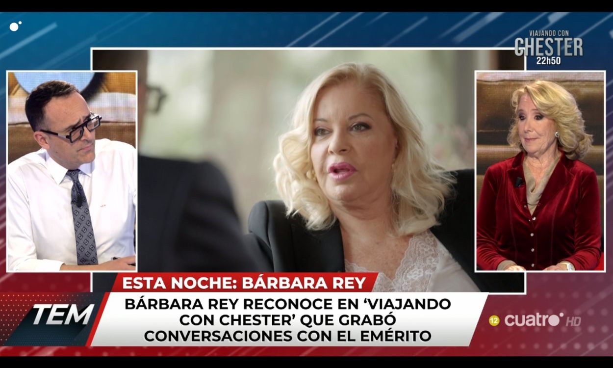 Esperanza Aguirre, sobre la entrevista de Bárbara Rey, en 'Todo es mentira'. Mediaset.