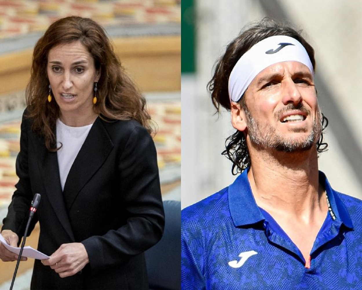 La portavoz de Más Madrid, Mónica García, y el tenista Feliciano López