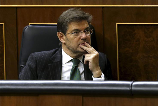 El ministro de justicia en funciones, Rafael Catalá
