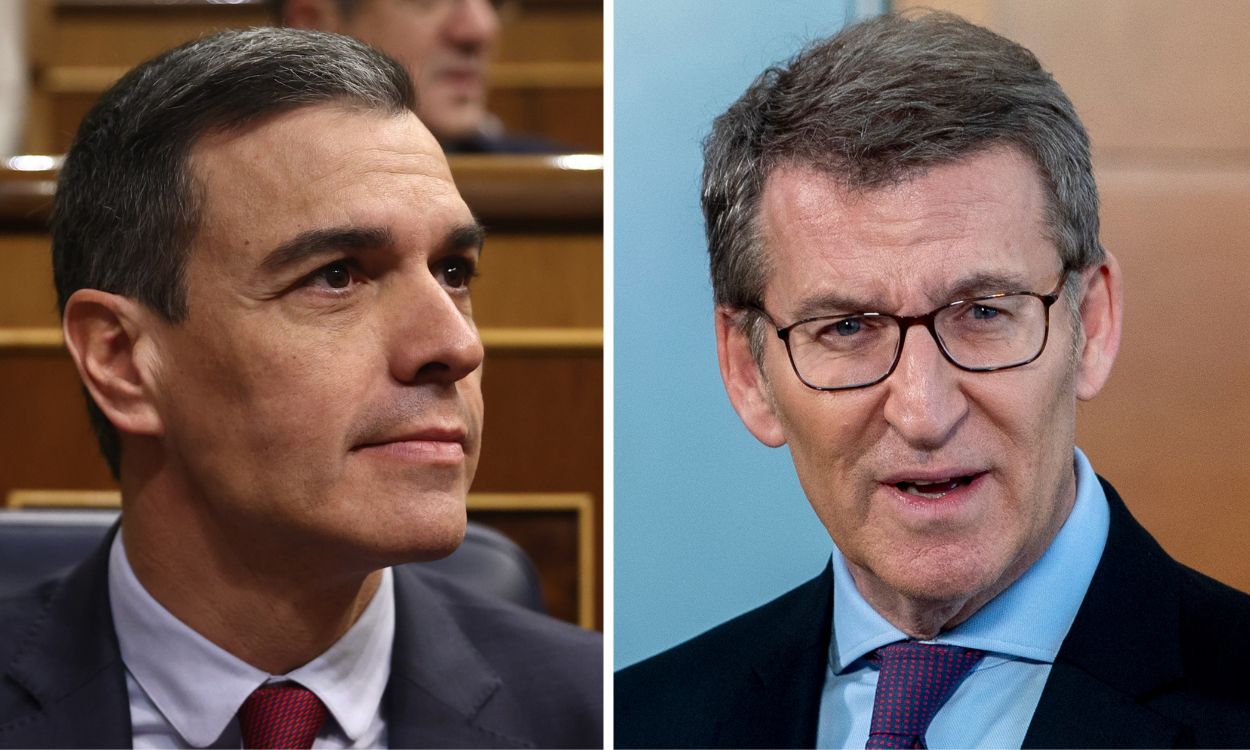 Pedro Sánchez y Alberto Núñez Feijóo. Elaboración propia.