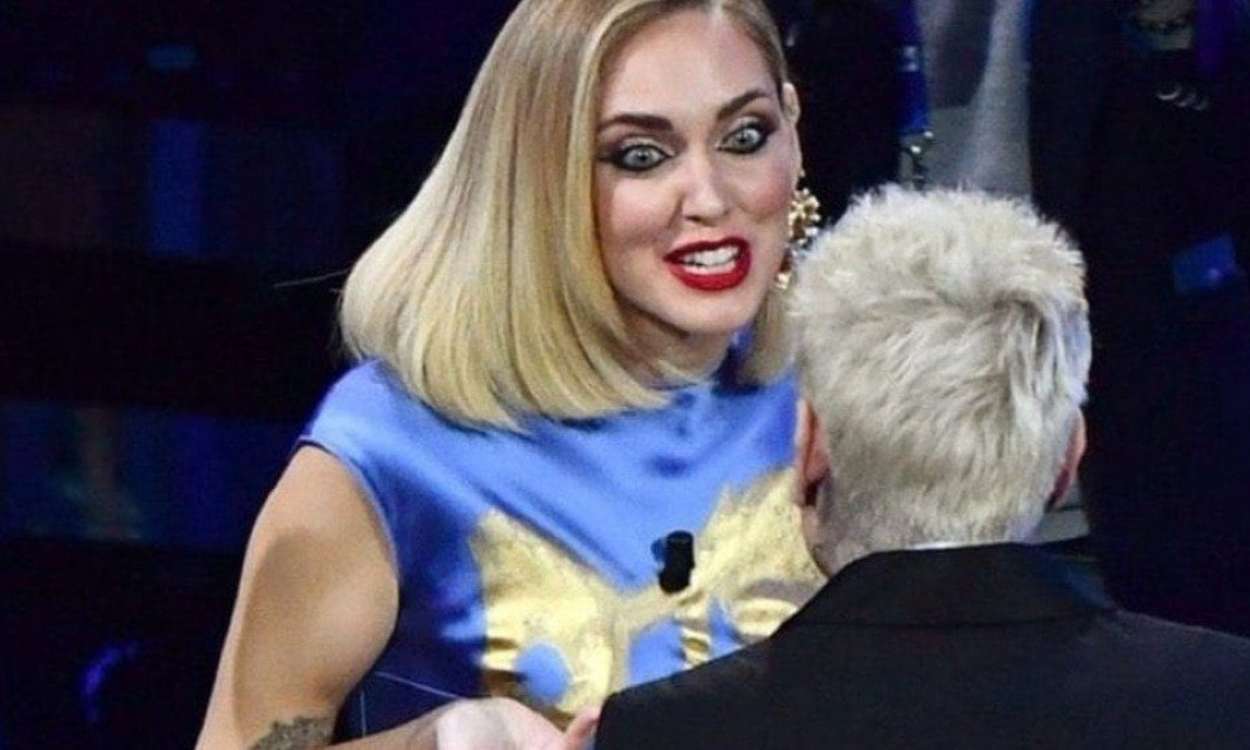 Chiara Ferragni y Fedez en el Festival de Sanremo. RAI