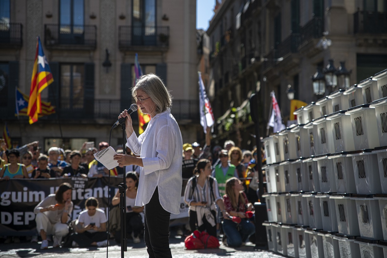 La presidenta de la Asamblea Nacional Catalana (ANC), Dolors Feliu, en una imagen de archivo. EP.