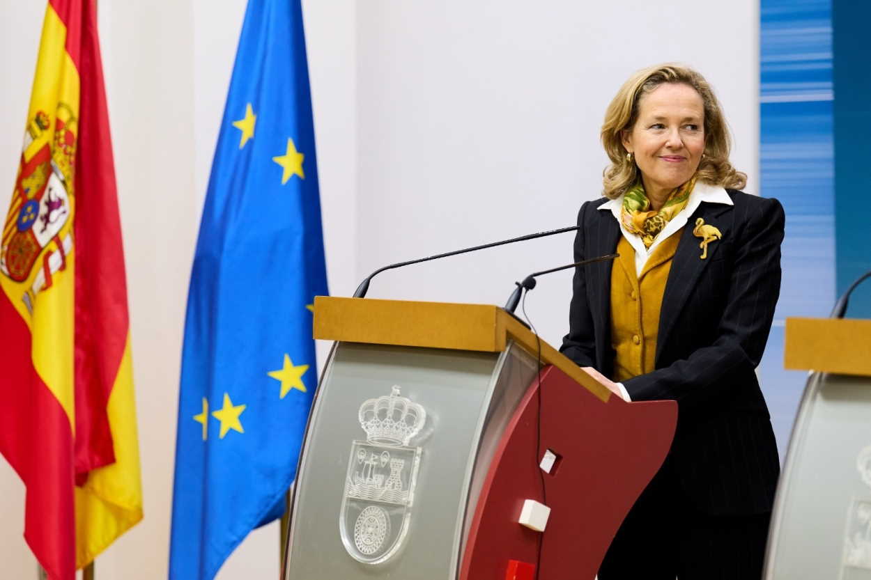 La vicepresidenta primera del Gobierno de España y ministra de Asuntos Económicos y Transformación Digital, Nadia Calviño. EP.