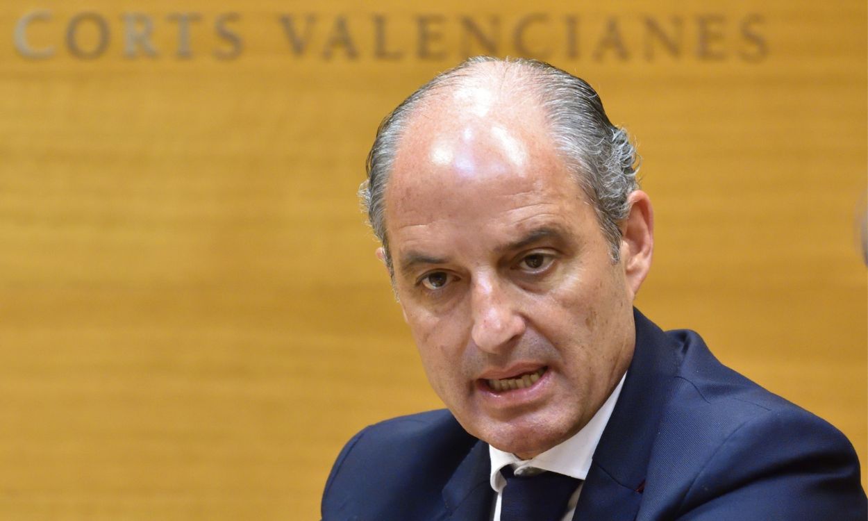 Francisco Camps, durante su intervención en una comisión de las Cortes Valencianas