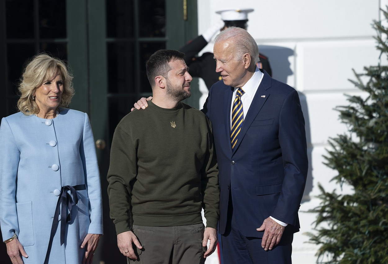 Los presidentes de Ucrania y EEUU, Volodimir Zelenski y Joe Biden. EUROPA PRESS