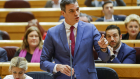 El presidente del Gobierno, Pedro Sánchez, en la sesión de control en el Senado. EFE.