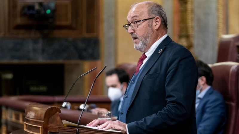 El exdiputado socialista Juan Bernardo Fuentes en el Congreso de los Diputados. EP.