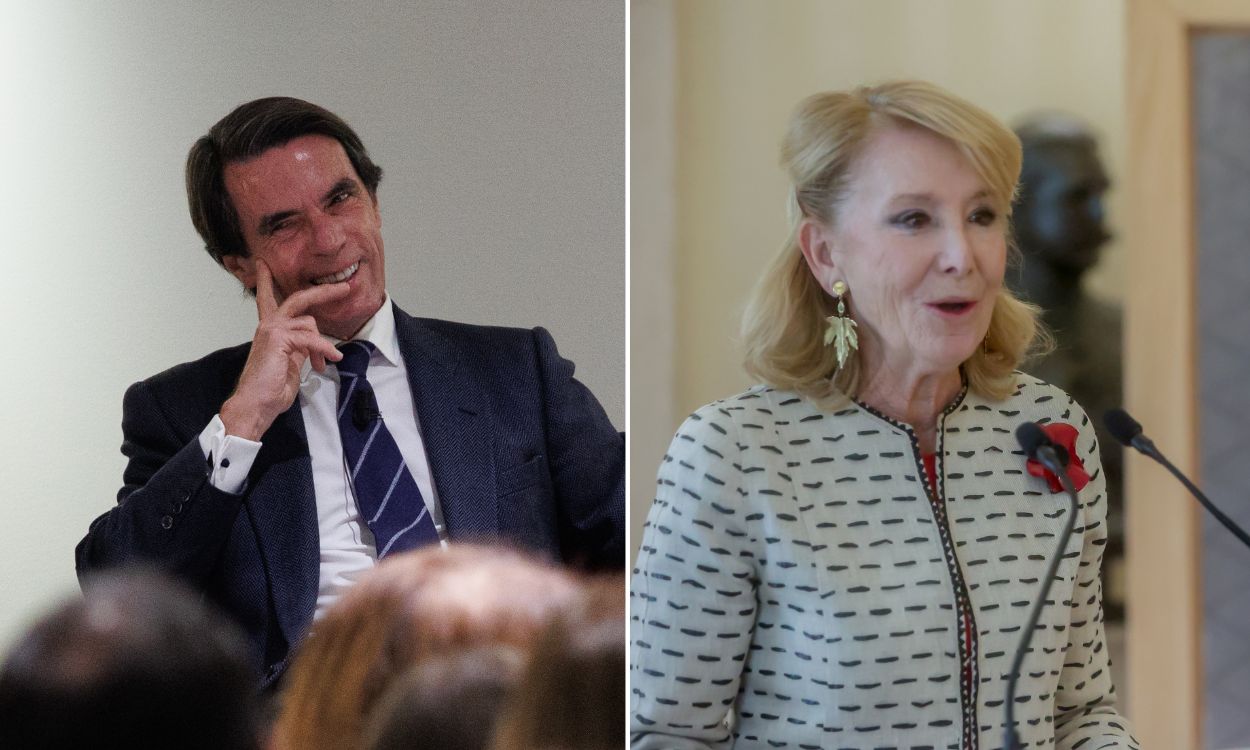 Fotomontaje de José María Aznar y Esperanza Aguirre.