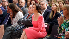 Isabel Díaz Ayuso junto a Joaquín Leguina en el aniversario del Estatuto de Autonomía de la CAM. PP