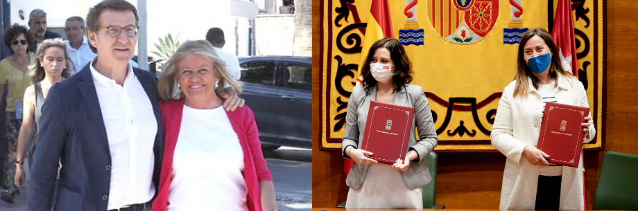 Millán y Muñoz con Feijóo y Ayuso Millán y Muñoz con Feijóo y Ayuso
