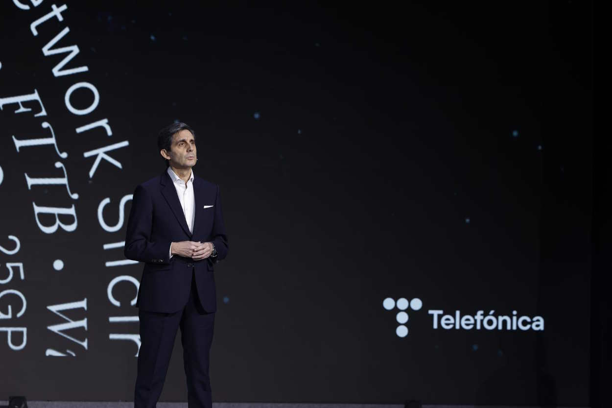 José María Álvarez Pallete, presidente de Telefónica, en la inauguración del MWC. EP