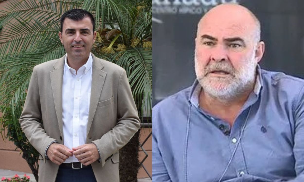 El candidato del PP de Canarias,  Manuel Domínguez, y el 'mediador, Antonio Navarro Taroconde. Elaboración propia.
