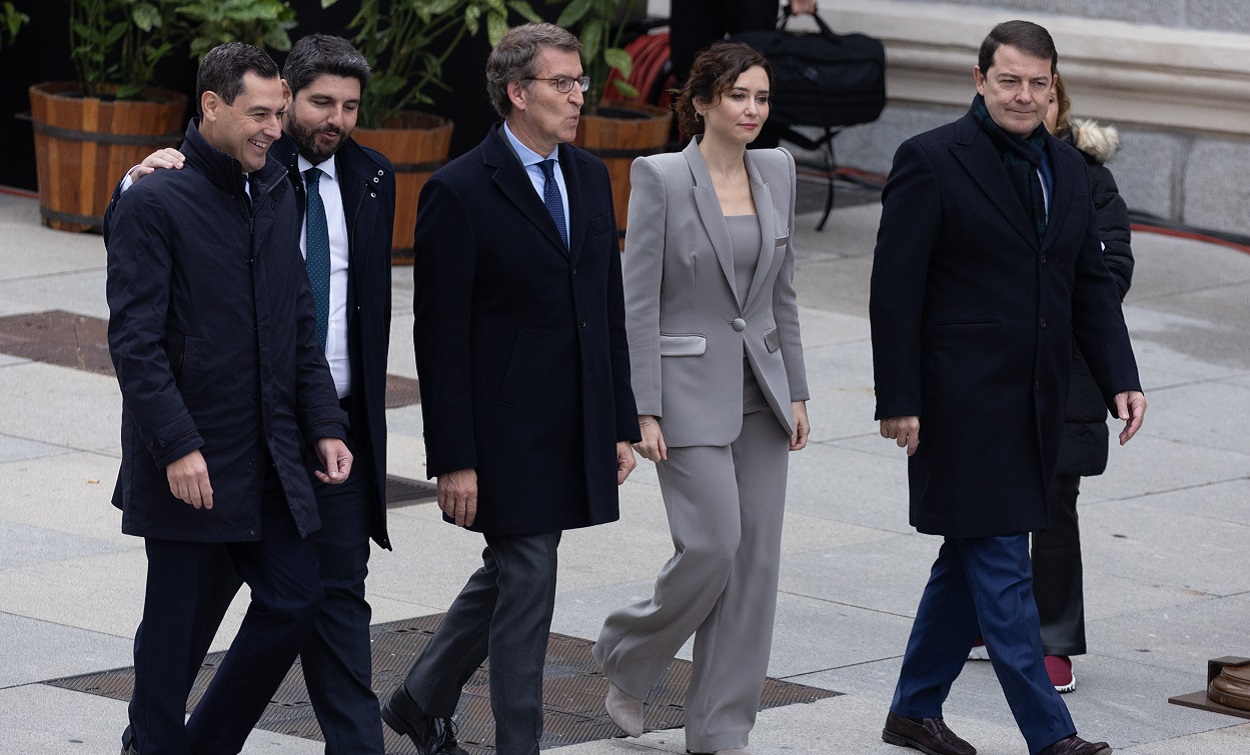 Feijóo, Ayuso y Moreno Bonilla, entre otros. EP