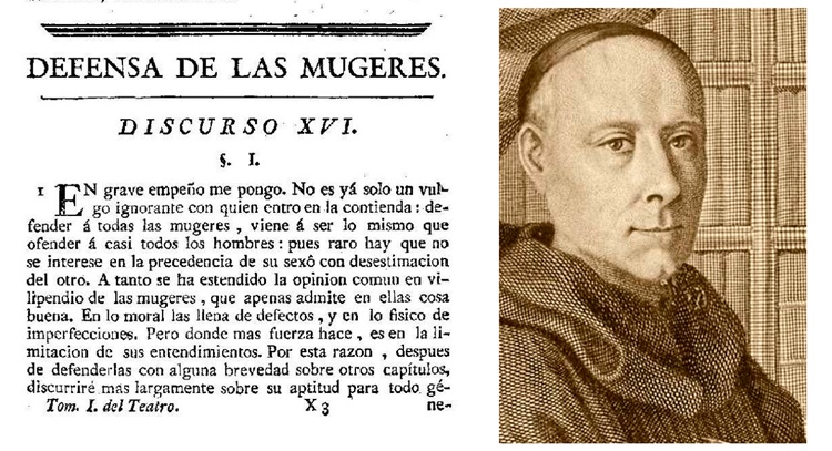 En 1726 el padre Feijoo escribióDefensa de las mujeres En 1726 el padre Feijoo escribióDefensa de las mujeres