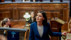 Andrea Fernández, diputada y secretaria de Igualdad del PSOE, defiende la reforma de la ley del solo sí es sí. EP