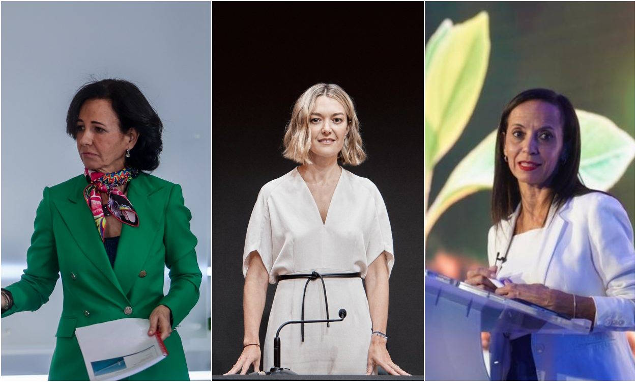 Ana Botín (Banco Santander), Marta Ortega (Inditex) y Beatriz Corredor (Redeia)